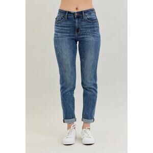 Judy Blue Margot High Rise Bleach Splash Boyfriend Jeans 82346 NWT Size 9/29